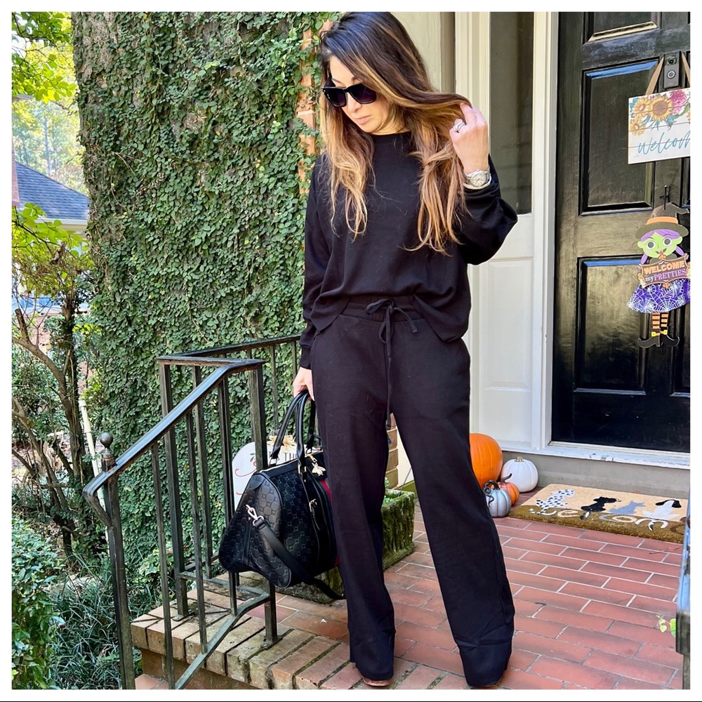 Bone 100% cotton chic 2 Piece Top and Wide leg pants set - Picture 8 of 10